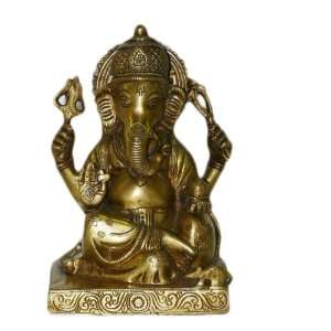  Lord Ganesha Vinayak Murti Hindu Gods Statue Brass 