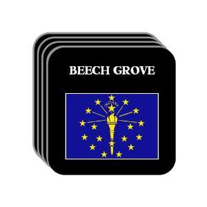  US State Flag   BEECH GROVE, Indiana (IN) Set of 4 Mini 