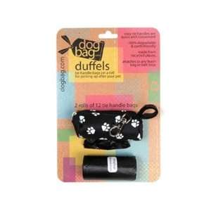  Duffel Dog Poop Bag Holder   Black/White Paws Pet 