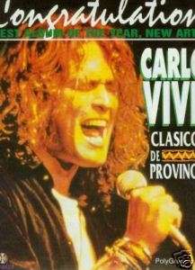 CARLOS VIVES 1995 Poster Ad CLASICOS DE LA PROVINCIA  