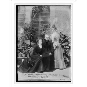   her two daughters Mrs. Vester and Miss Grace Spafford, sitting among