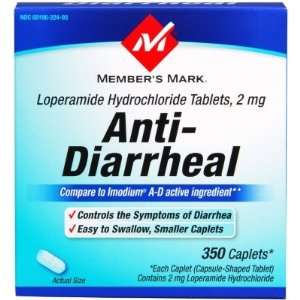 Members Mark Anti Diarrheal   350 caplets   CASE PACK OF 