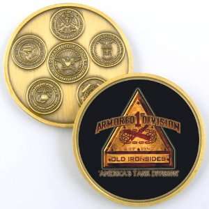 ARMY 1ST ARMORED DIVISION DESERT CHALLENGE COIN YP649