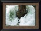 Jean Guichard Man Lighthouse Wave Ocean Framed Print