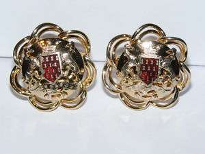 Bretagne A Ma Vie French Coat Of Arms Earrings  