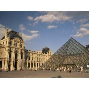  La Pyramide and the Musee Du Louvre, Paris, France Premium 