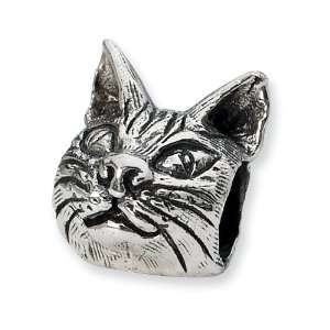   Coon Cat Bead Charm 4mm Hole (fits 3mm European Style Charm Bracelets