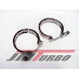   Steel Turbo Exhaust Down Pipe V band Clamp New 2pc: Automotive