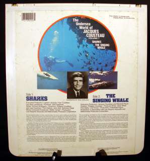 Vintage JACQUES COUSTEAU Sharks/Singing Whale Videodisc/CED Movie
