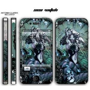  New Apple iPhone 4 Designer Skin with ANTENNA GUARDS  Sea 