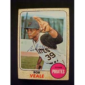  Bob Veale Pittsburgh Pirates #70 1968 Topps Autographed 
