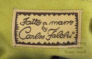Carlos Falchi Black Patent Alligator Skin Handbag  