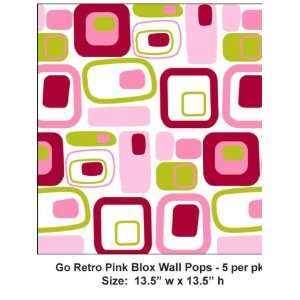   Brewster Wall Pops Blocks Go Retro Pink WPB90243: Home Improvement