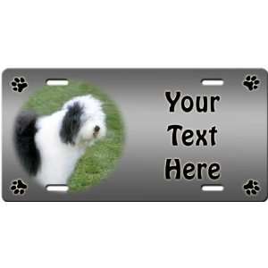  Old English Sheepdog Personalized License Plate Sports 