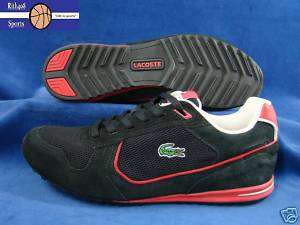 LACOSTE VENTA BLACK RED MENS CASUAL SPORT SHOES 13 NEW  