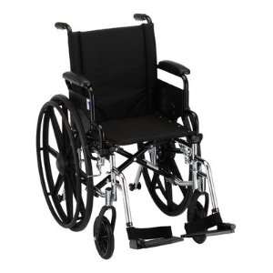  16 Lightweight Wheelchair Swing Away Footrest, and Black 
