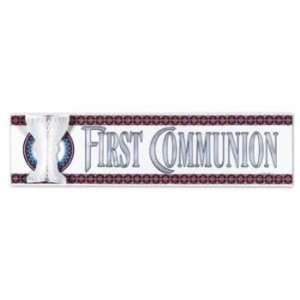  1st Communion Sign w/Tissue Chalice Case Pack 108: Home 