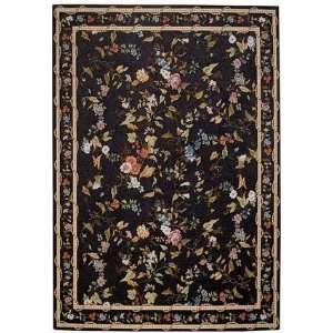 By Capel Festival Of Flowers Black Marble Rugs 4 10 x 8  