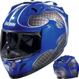  Icon Domain 2 Serpecant Full Face Helmet Large  Blue 