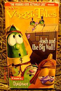 VeggieTales Josh and the Big Wall VHS CHRISTIAN~FREE MEDIA SHIPPING 