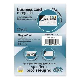  MAGMC251   Business Card Magnets, 2x3 1/2, 25/PK Office 