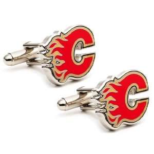  Calgary Flames Cufflinks   One Size
