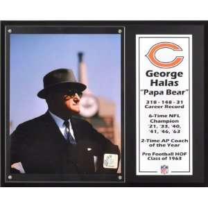  George Halas Sublimated 12x15 Plaque Details Chicago 