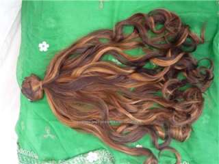 HAIR EXTENSIONS CLIP IN BROWN GOLD AND COPPER GLINTS HIGH LIGHTS 200 