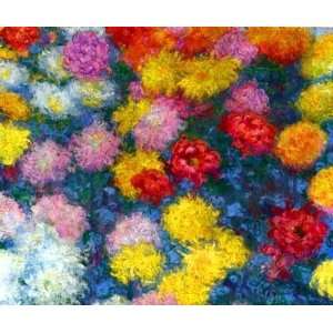   Monet Chrysanthemums  Art Reproduction Oil Painting