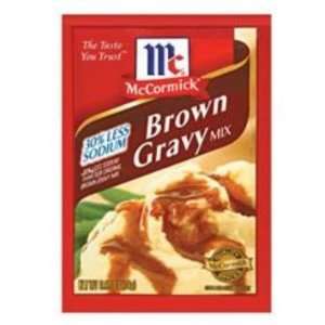 McCormick 30% Less Sodium Brown Gravy Mix, .87 oz (Pack of 12)