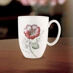 Artist Sketchbook Geranium Carnation Mug by Lenox China  