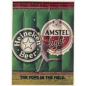  1992 Heineken Amstel Light Beer Tops in the Field Baseball 