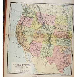  United States North America Map Chambers Encyclopaedia 