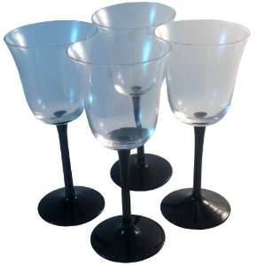  Legacy Black Wine Glasses Set By Artland Glass