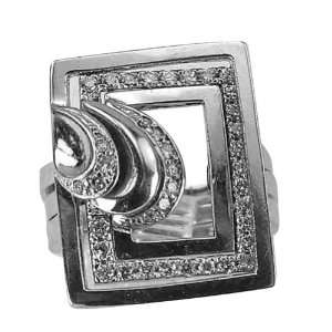  Sterling Silver Diamond Three In One Ring   8 DaCarli Jewelry