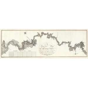  A General Map of The River Ohio, 1796 Arts, Crafts 