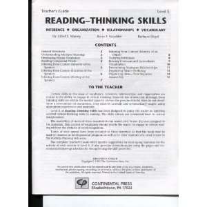  Reading Thinking Skills Level F Teachers Guide 