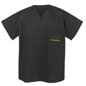    University of Oregon Black Scrub Shirt Med
