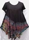 CP SHADES Rayon Crushed Velvet L S Boho Tunic Top S M  