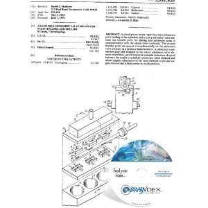 NEW Patent CD for ADJUSTABLE ADMISSION VALVE MEANS FOR STEAM ENGINES 