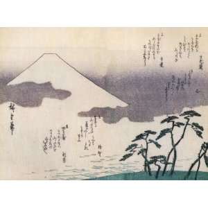   Art Utagawa Hiroshige Mount Fuji seen from the beach