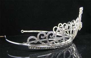 Wedding/Bridal crystal veil tiara crown headband CR224  