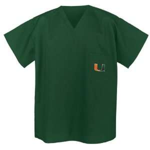  University of Miami Scrub Top Shirt XXL