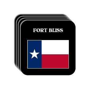 US State Flag   FORT BLISS, Texas (TX) Set of 4 Mini Mousepad Coasters