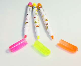 Hello Kitty 3 Color Pen Highlighters Japanese Animation  