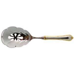  Towle Old Newbury Gold Pierced Rice Spoon with Stainless 
