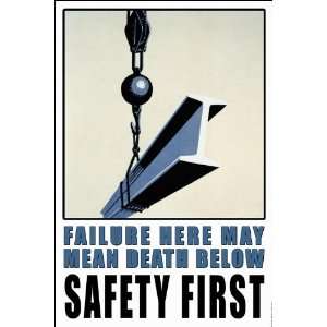   mean Death Below   Safety First 12x18 Giclee on canvas