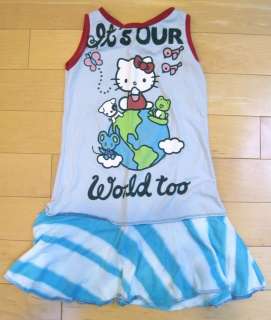 CUSTOM BOUTIQUE OU HELLO KITTY WORLD UPCYCLE DRESS 3T 4T  