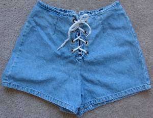 Vintage 4 to 1 USA High Waist Talon Zip Lace Up Shorts  