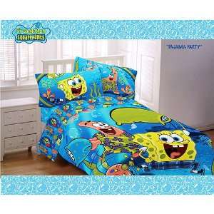  Spongebob Squarepants Pajama Party Twin Comforter & Sheet 